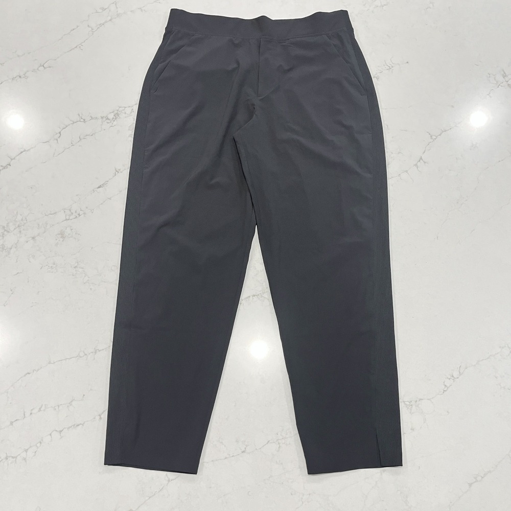 Athleta Brooklyn Ankle Pant Women 12 Black Travel Commuter Pull On Lightweight